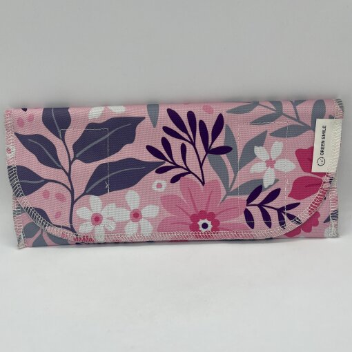 Svačinová kapsa dvojrohlík Růžové květiny